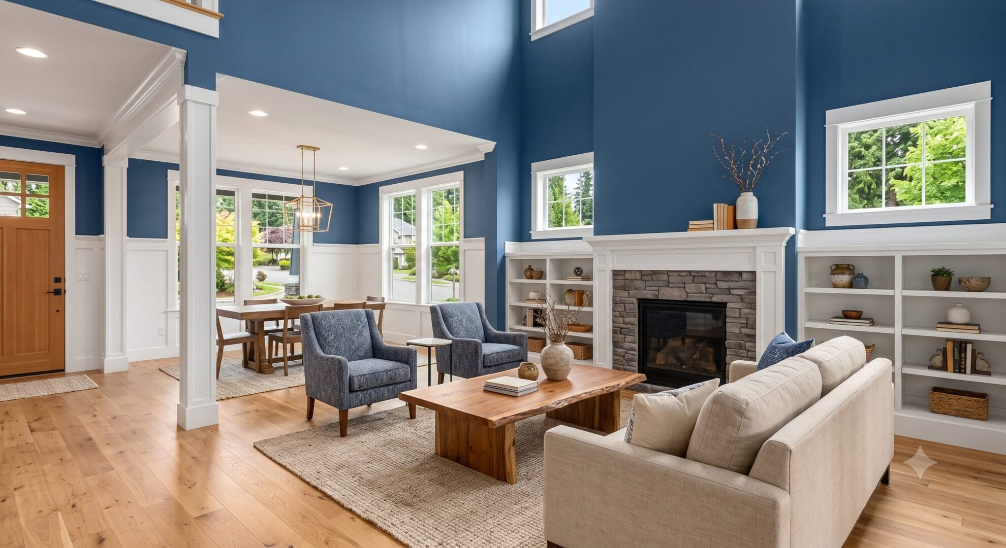 Interior living room painting project in Federal Way, WA by Evergreen Pro Painting 1